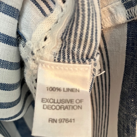 J. Jill flowy 100% linen top size medium petite - Picture 3 of 4